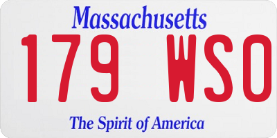 MA license plate 179WS0
