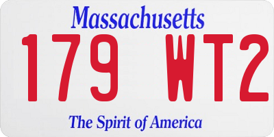 MA license plate 179WT2