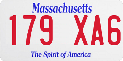 MA license plate 179XA6