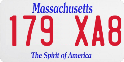 MA license plate 179XA8