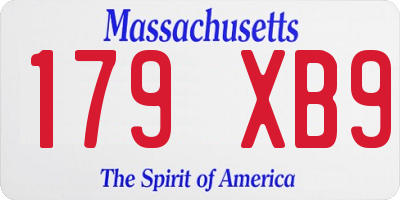 MA license plate 179XB9