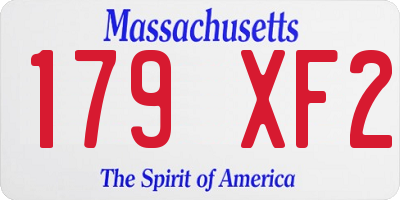 MA license plate 179XF2