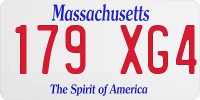 MA license plate 179XG4