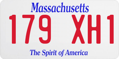 MA license plate 179XH1