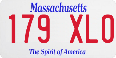 MA license plate 179XL0