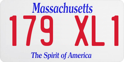 MA license plate 179XL1