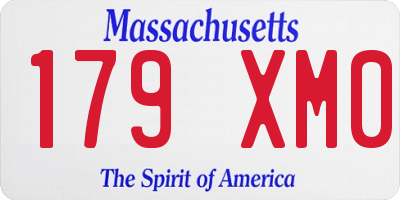 MA license plate 179XM0