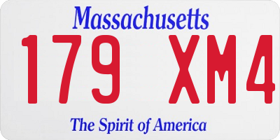 MA license plate 179XM4
