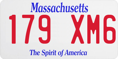 MA license plate 179XM6
