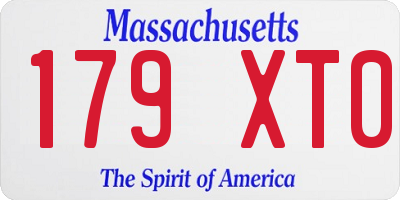 MA license plate 179XT0