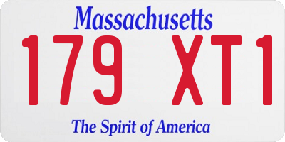 MA license plate 179XT1