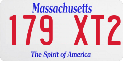 MA license plate 179XT2