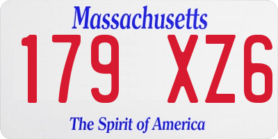 MA license plate 179XZ6