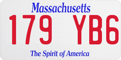 MA license plate 179YB6