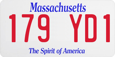MA license plate 179YD1