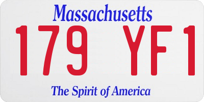 MA license plate 179YF1