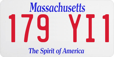 MA license plate 179YI1
