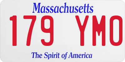 MA license plate 179YM0