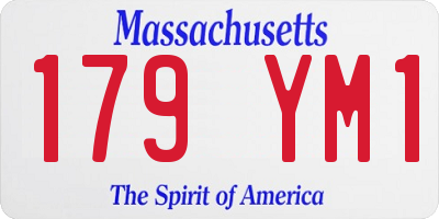 MA license plate 179YM1