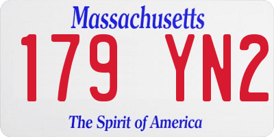 MA license plate 179YN2