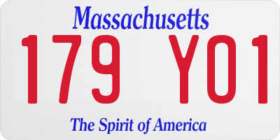 MA license plate 179YO1
