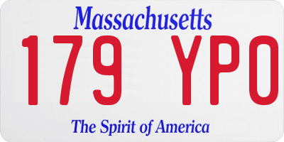 MA license plate 179YP0