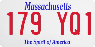 MA license plate 179YQ1