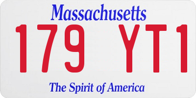 MA license plate 179YT1