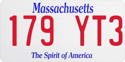MA license plate 179YT3