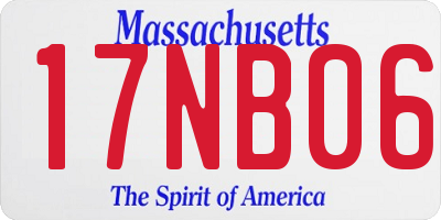 MA license plate 17NB06