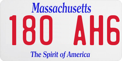 MA license plate 180AH6