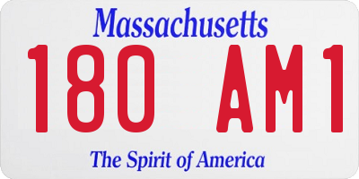 MA license plate 180AM1