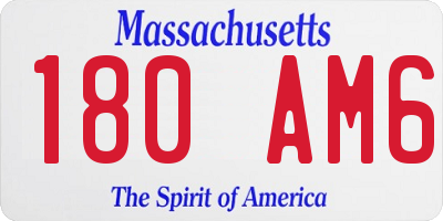 MA license plate 180AM6