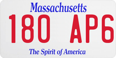 MA license plate 180AP6