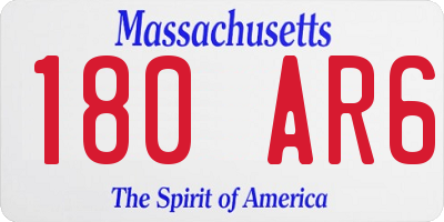 MA license plate 180AR6