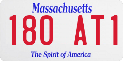 MA license plate 180AT1