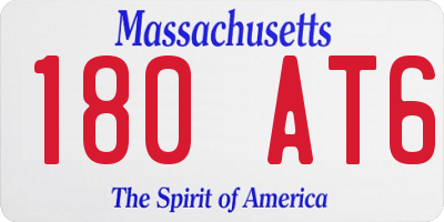 MA license plate 180AT6