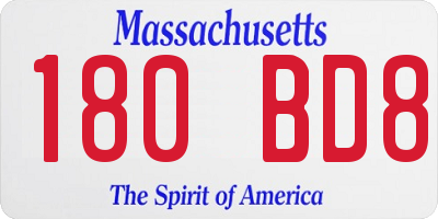 MA license plate 180BD8
