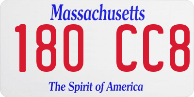 MA license plate 180CC8