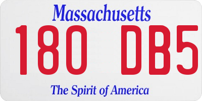 MA license plate 180DB5