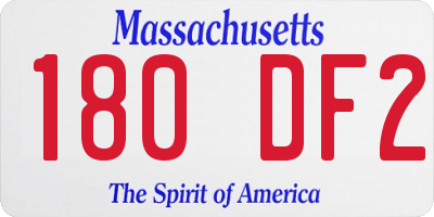 MA license plate 180DF2