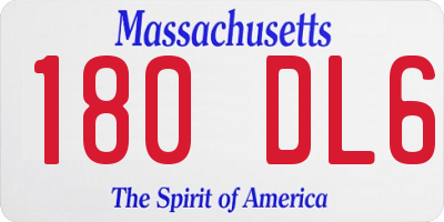 MA license plate 180DL6