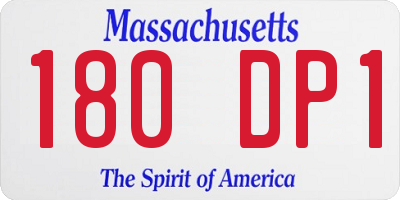MA license plate 180DP1