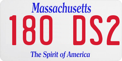 MA license plate 180DS2