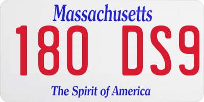 MA license plate 180DS9
