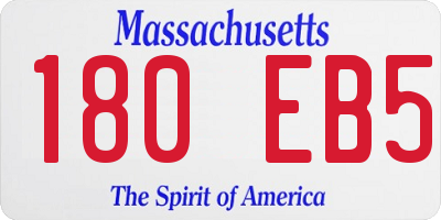 MA license plate 180EB5