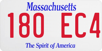 MA license plate 180EC4