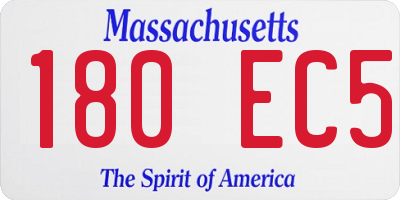 MA license plate 180EC5