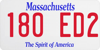 MA license plate 180ED2