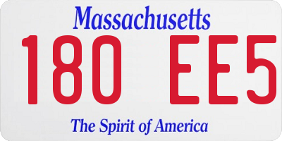 MA license plate 180EE5